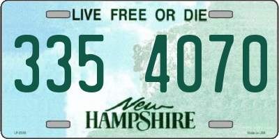 NH license plate 3354070