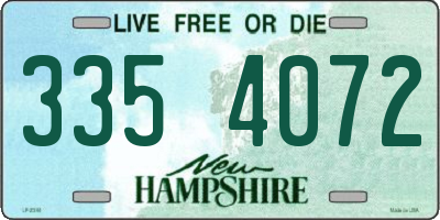 NH license plate 3354072