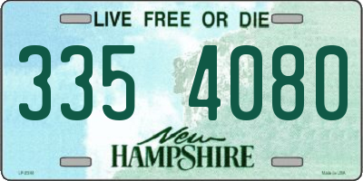 NH license plate 3354080