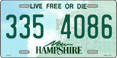 NH license plate 3354086