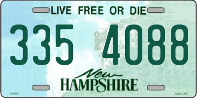 NH license plate 3354088