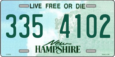 NH license plate 3354102