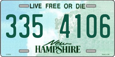 NH license plate 3354106