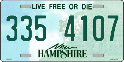 NH license plate 3354107