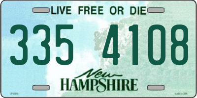 NH license plate 3354108