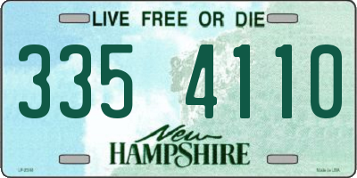 NH license plate 3354110
