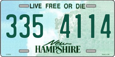 NH license plate 3354114