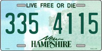 NH license plate 3354115
