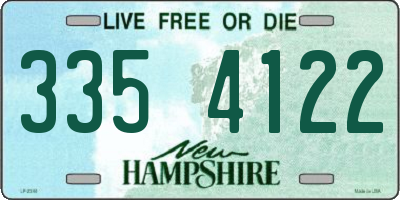 NH license plate 3354122