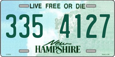 NH license plate 3354127