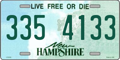 NH license plate 3354133