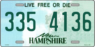 NH license plate 3354136