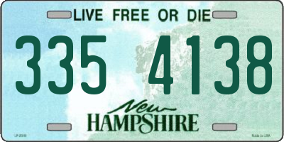NH license plate 3354138