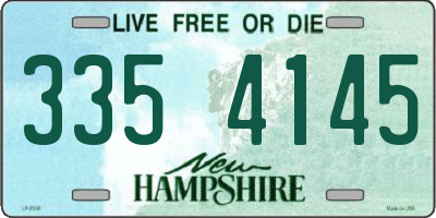 NH license plate 3354145