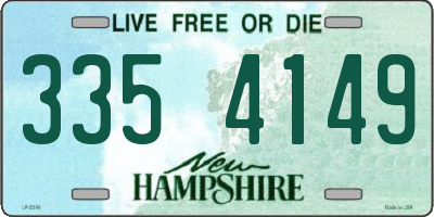NH license plate 3354149