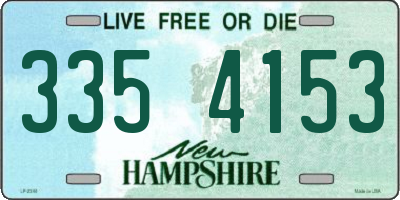 NH license plate 3354153