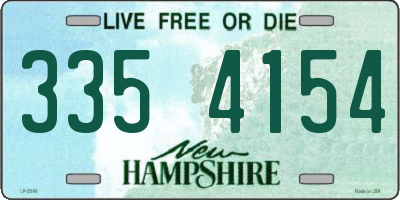 NH license plate 3354154
