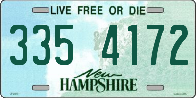 NH license plate 3354172