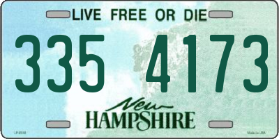 NH license plate 3354173