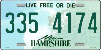 NH license plate 3354174