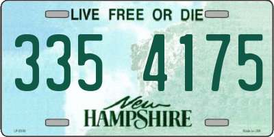 NH license plate 3354175