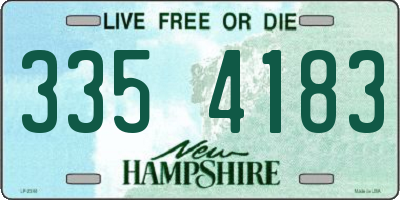 NH license plate 3354183