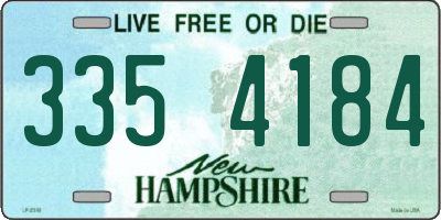 NH license plate 3354184