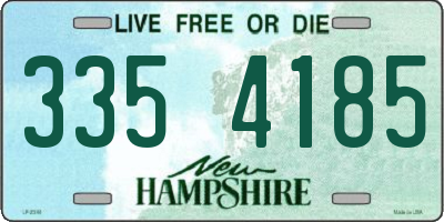 NH license plate 3354185