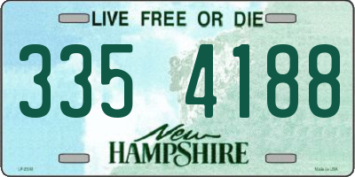 NH license plate 3354188