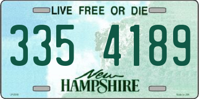 NH license plate 3354189