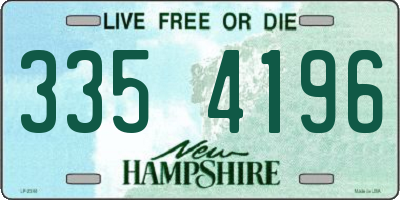NH license plate 3354196