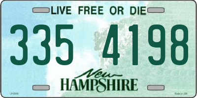 NH license plate 3354198
