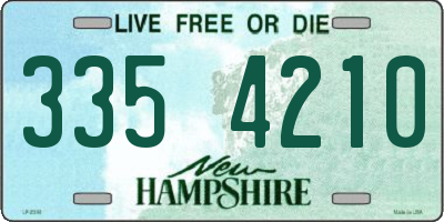 NH license plate 3354210