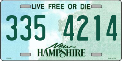 NH license plate 3354214