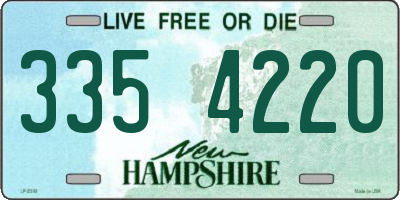 NH license plate 3354220