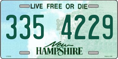NH license plate 3354229
