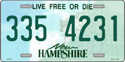 NH license plate 3354231