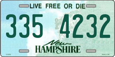 NH license plate 3354232