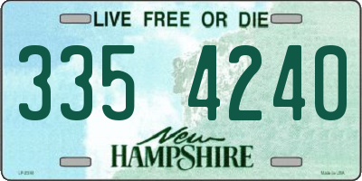 NH license plate 3354240