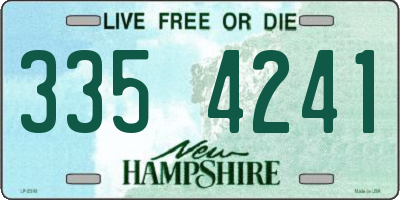 NH license plate 3354241