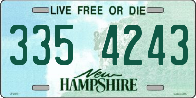 NH license plate 3354243