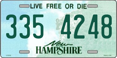 NH license plate 3354248