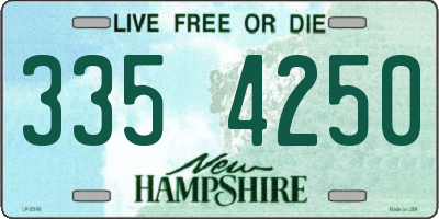 NH license plate 3354250