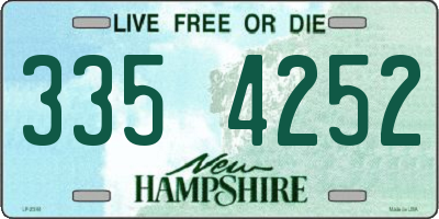 NH license plate 3354252