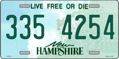 NH license plate 3354254