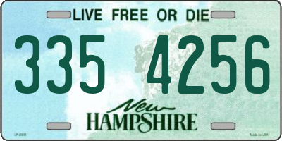 NH license plate 3354256