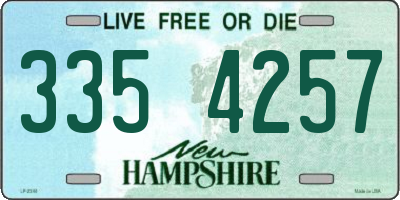 NH license plate 3354257