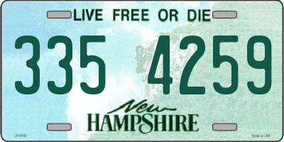 NH license plate 3354259
