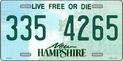 NH license plate 3354265