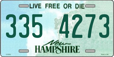NH license plate 3354273
